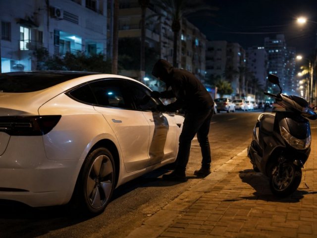 אילוסטרציה פריצה לטסלה 