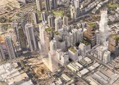 הדמיית תוכנית מטרו דרום–קוממיות בבת ים | הדמיה: HQ אדריכלים